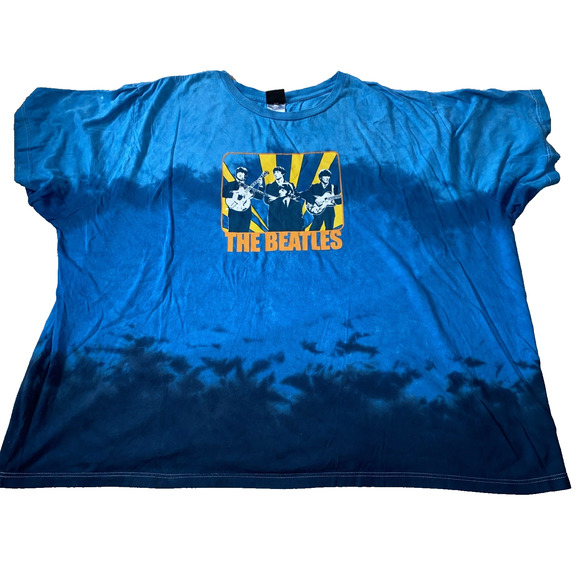 LIQUID BLUE Beatles On Stage Tie-Dye T-Shirt Size 7X Ombre Rock vintage - Picture 1 of 12